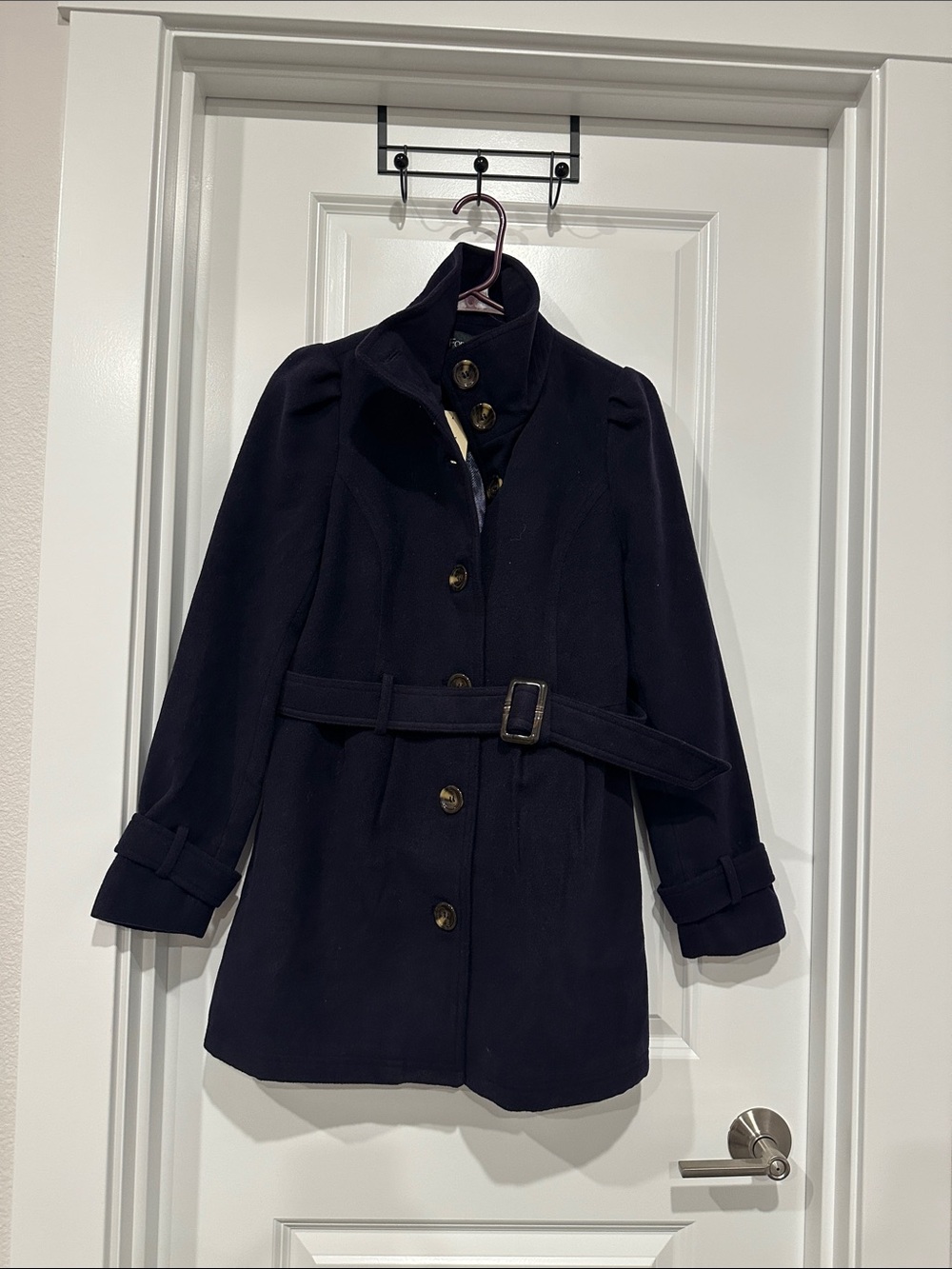 Forever 21 Dark Navy Belted Trench Coat